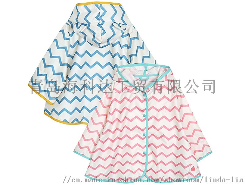 禮品外貿(mào)韓版紅蘋果披風(fēng)式雨衣童裝防水外套