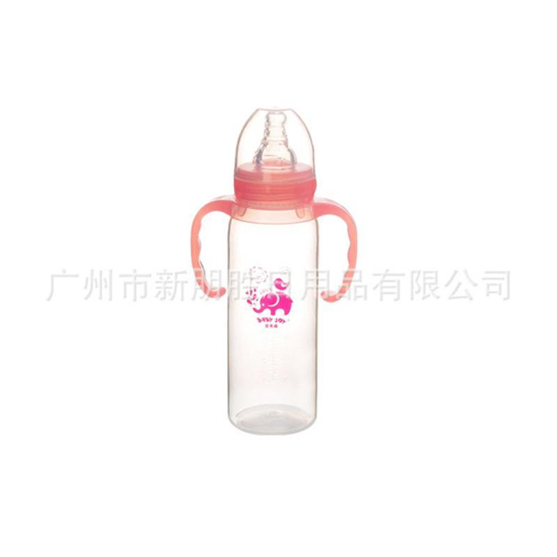 廠家定制 標口奶瓶帶手柄吸管PP 母嬰用品