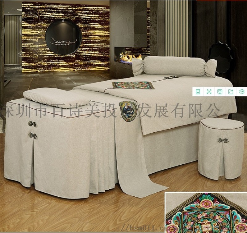 廠家專業(yè)訂做美容床罩四件套中國風(fēng)床罩