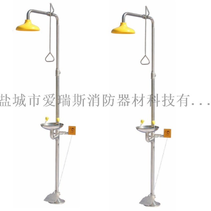 304不銹鋼復(fù)合式緊急噴淋立式洗眼器 船用洗眼器BTF21